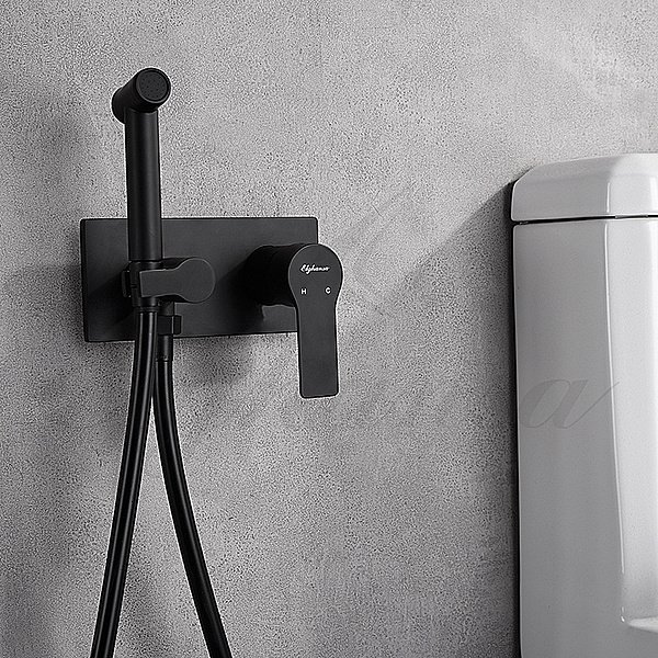 Гигиенический душ Elghansa Berkshire 15Q0943-Black (Set-84) черный купить в интернет-магазине сантехники Sanbest