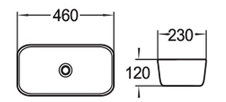 Раковина накладная SantiLine 46 SL-1050 белая купить в интернет-магазине Sanbest