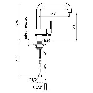 Смеситель для кухни Webert Kitchen Azeta AZ920302015 купить в интернет-магазине сантехники Sanbest