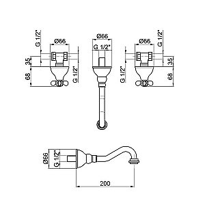 Смеситель для раковины Webert Ottocento OT750404010 купить в интернет-магазине сантехники Sanbest