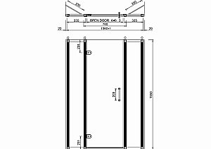 Душевая дверь распашная Burlington 140 стекло прозрачное/профиль хром купить в интернет-магазине Sanbest