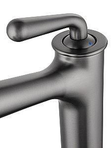 Смеситель для раковины высокий WONZON & WOGHAND STEAM, Темный графит (WW-88239008-BGM) купить в интернет-магазине сантехники Sanbest