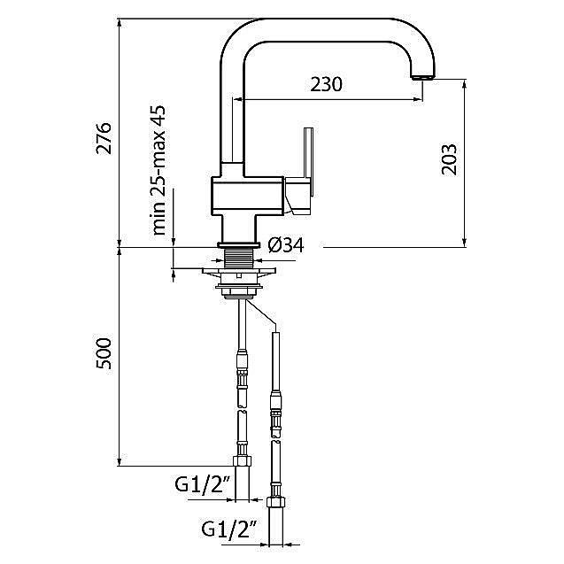 Смеситель для кухни Webert Kitchen Azeta AZ920302015 купить в интернет-магазине сантехники Sanbest