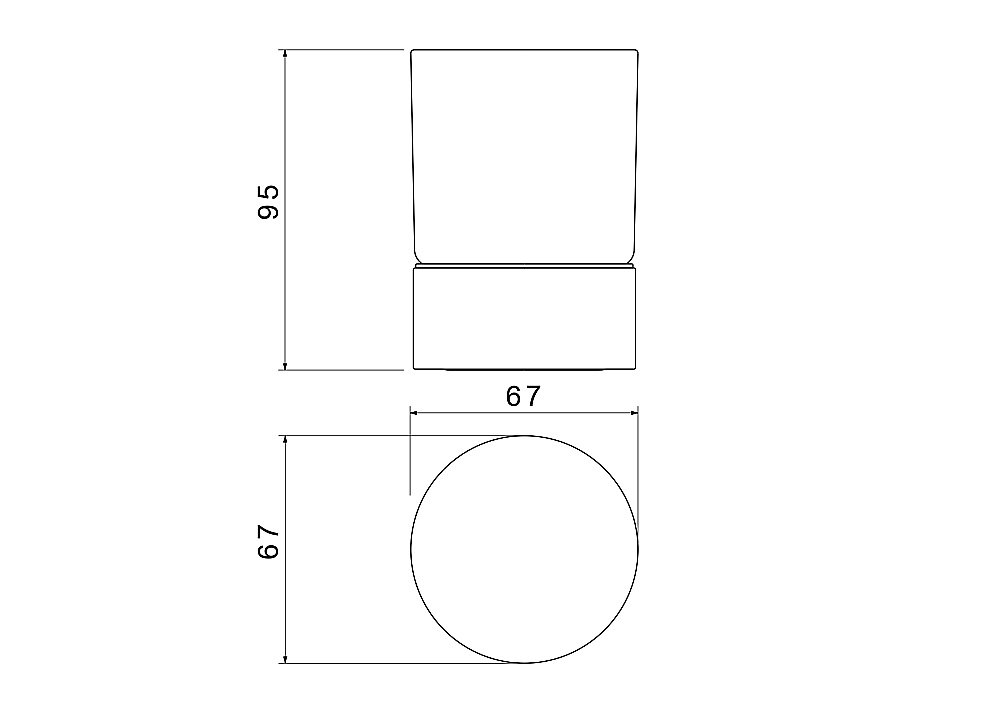 Стакан Aquatek Лира AQ4428MB стекло матовое/черный матовый купить в интернет-магазине сантехники Sanbest
