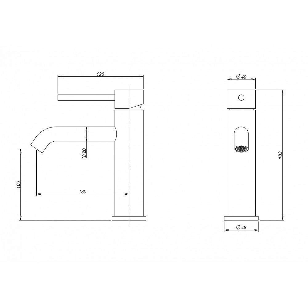 Смеситель для раковины Milacio Ultra MCU.550.GD золото купить в интернет-магазине сантехники Sanbest