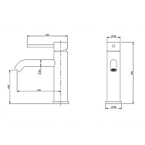 Смеситель для раковины Milacio Ultra MCU.550.GD золото купить в интернет-магазине сантехники Sanbest