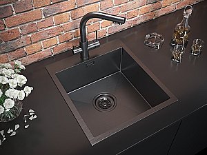 Смеситель для кухни Paulmark Essen Es213011-GM Вороненная сталь купить в интернет-магазине сантехники Sanbest