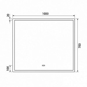 Зеркало Iddis Slide 100 SLI1000i98 черное в ванную от интернет-магазине сантехники Sanbest