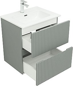 Тумба с раковиной Aquanet Джейн 313316/330429 60 мисти грин для ванной в интернет-магазине Sanbest