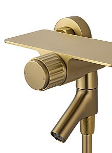 Смеситель для ванны с душем WONZON & WOGHAND CLICK, Брашированное золото (WW-FE05L221- BG) купить в интернет-магазине сантехники Sanbest