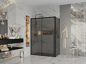 Душевой уголок Ambassador Intense IBB 110022205IBB-90IBB 160х90 стекло тонированное/профиль черный купить в интернет-магазине Sanbest