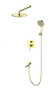 Душевая система встраиваемая WONZON & WOGHAND STICK, Брашированное золото (WW-88939017- BG) купить в интернет-магазине сантехники Sanbest