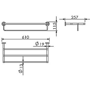 Полка для полотенец Langberger Burano 11003B купить в интернет-магазине сантехники Sanbest