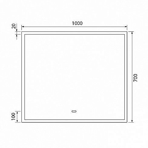 Зеркало Iddis Slide 100 SLI1000i98 черное в ванную от интернет-магазине сантехники Sanbest