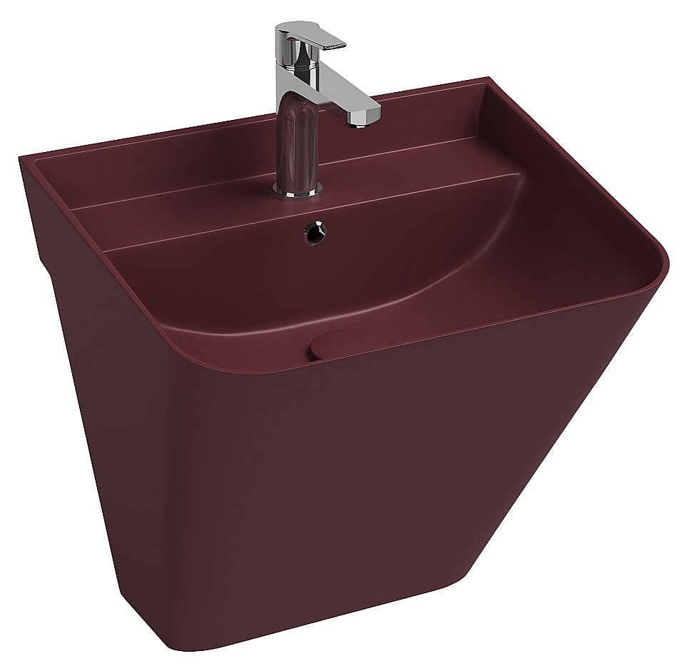 Раковина ISVEA Sott'Aqua 50 10SQ37002SV-2R бордовый матовый купить в интернет-магазине Sanbest
