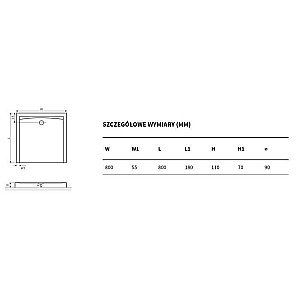 Душевой поддон Excellent Forma Compact 80x80 белый купить в интернет-магазине Sanbest