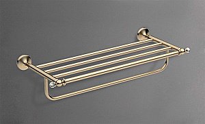 Полка с полотенцедержателем Art&Max Antic Crystal AM-2622SJ-Br бронза купить в интернет-магазине сантехники Sanbest