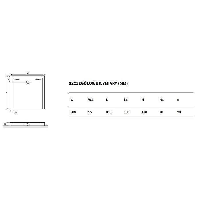 Душевой поддон Excellent Forma Compact 80x80 белый купить в интернет-магазине Sanbest