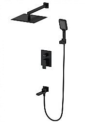 Душевая система встраиваемая WONZON & WOGHAND CUBE WW-88939016-MB черный матовый купить в интернет-магазине сантехники Sanbest