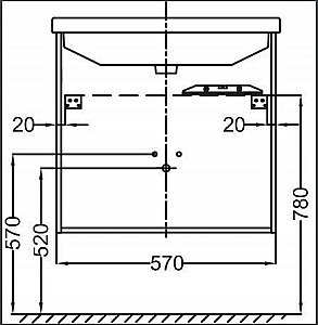 Тумба с раковиной Jacob Delafon STRUKTURA EB1276 60 для ванной в интернет-магазине Sanbest