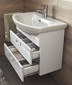 Тумба с раковиной Vigo Diana 2-700 белая для ванной в интернет-магазине Sanbest