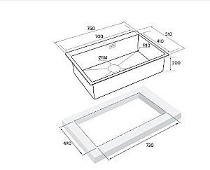 Мойка кухонная Paulmark VAST PM217551-BS брашированная нерж. сталь купить в интернет-магазине сантехники Sanbest
