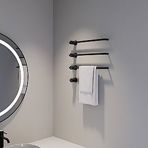 Полотенцесушитель электрический ABBER Charme AH4003MB черный матовый купить в интернет-магазине сантехники Sanbest