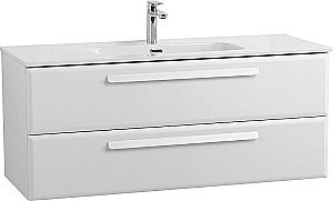 Тумба с раковиной Cezares ECO-CER-N 120 ECO-CER-N-1200-2C-SO-BO белая матовая для ванной в интернет-магазине Sanbest