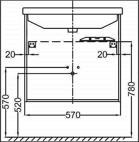 Тумба с раковиной Jacob Delafon STRUKTURA EB1276 60 для ванной в интернет-магазине Sanbest