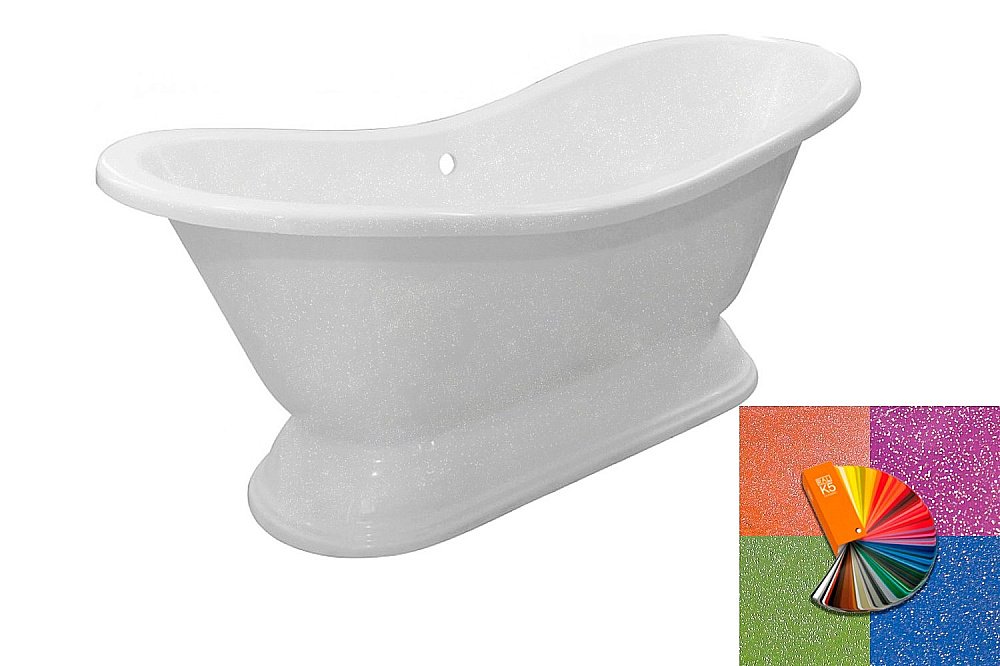Ванна Эстет Бостон 180х74 на подиуме/цвет по RAL c блестками купить в интернет-магазине Sanbest