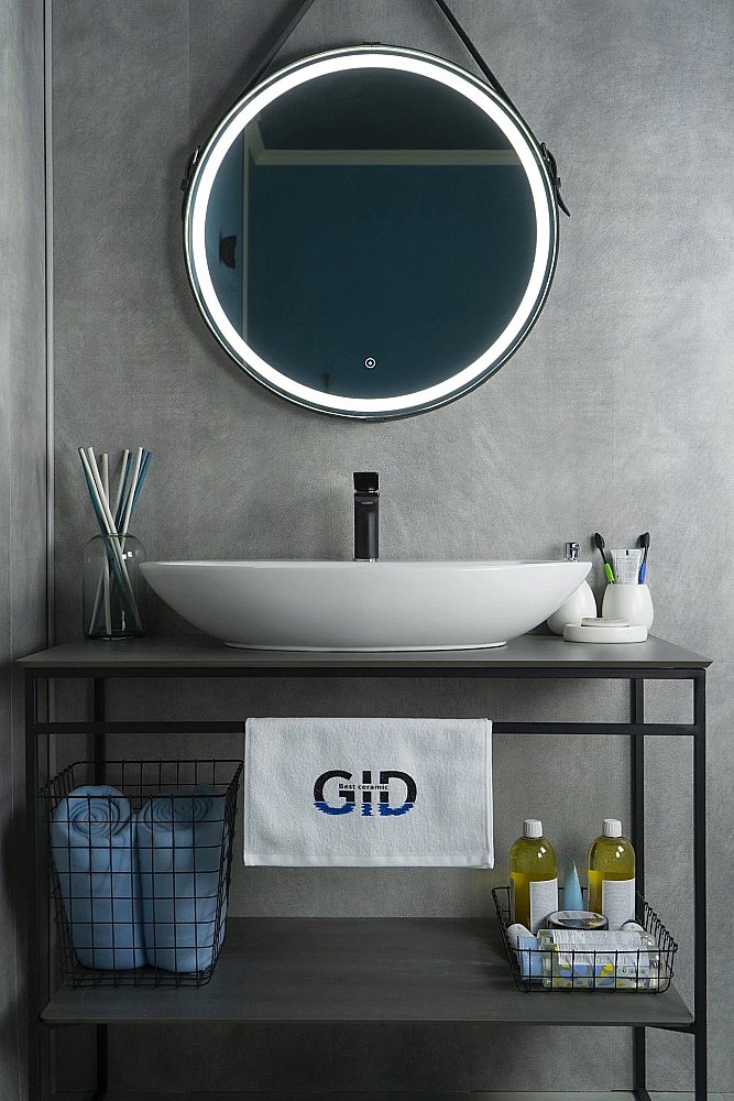 Раковина накладная Gid Lago 61 N9435 51149 белая купить в интернет-магазине Sanbest