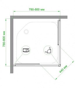 Душевой уголок Royal Bath RB80HPD-C 80х80 матовый купить в интернет-магазине Sanbest