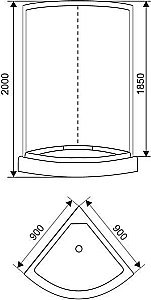 Душевая кабина ARCUS AS-100 купить в интернет-магазине Sanbest