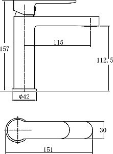 Смеситель для раковины Aquanet Passion AF300-10B купить в интернет-магазине сантехники Sanbest