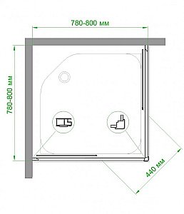 Душевой уголок Royal Bath RB80HPD-C 80х80 матовый купить в интернет-магазине Sanbest