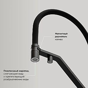 Смеситель для кухни Sancos Loro SC4007MB черный матовый купить в интернет-магазине сантехники Sanbest