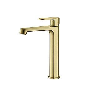 Смеситель для раковины Aquatek Оберон AQ1204BG 240 золото шлифованное, без донного клапана купить в интернет-магазине сантехники Sanbest