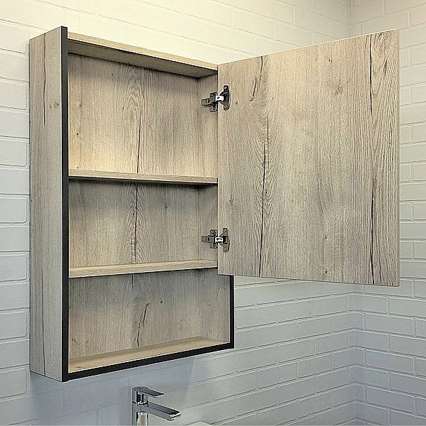 Зеркальный шкаф Comforty Вена 00-00009271 55 дуб дымчатый купить в интернет-магазине сантехники Sanbest