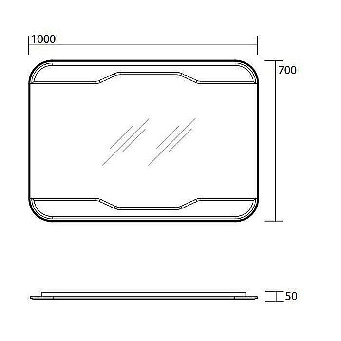 Зеркало Kerasan Waldorf 100 в ванную от интернет-магазине сантехники Sanbest