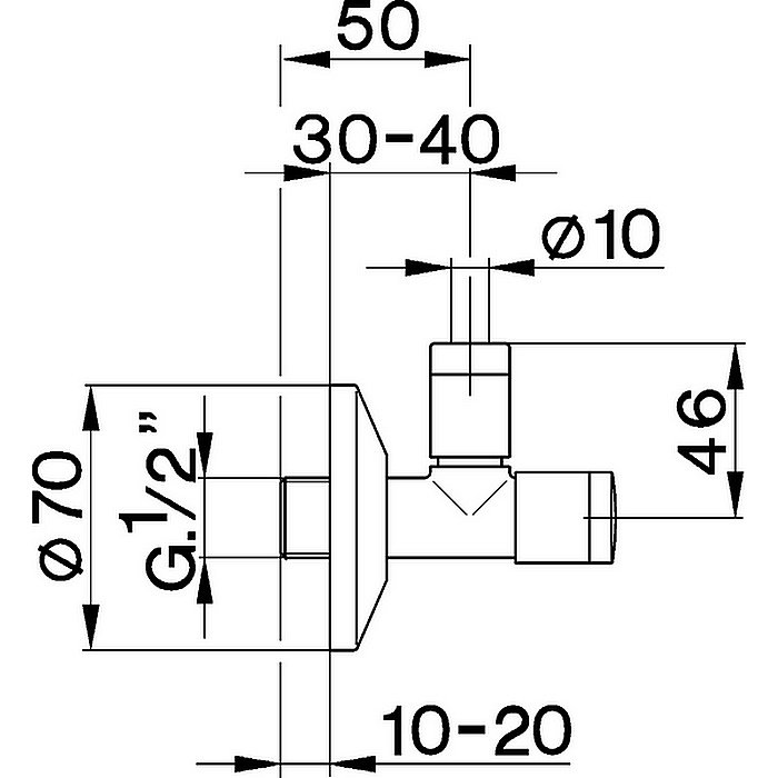 Угловой вентиль Cisal Complementi ZA00290021 купить в интернет-магазине сантехники Sanbest