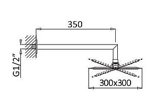 Верхний душ Cezares CZR-B-TDD-30-NOP купить в интернет-магазине сантехники Sanbest
