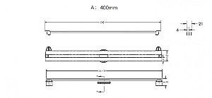Душевой лоток боковой Berges Super Slim 40 091177 хром глянец купить в интернет-магазине Sanbest