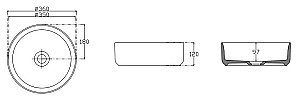 Раковина ISVEA Infinity 36 10NF65036SV-2K слоновая кость матовый купить в интернет-магазине Sanbest