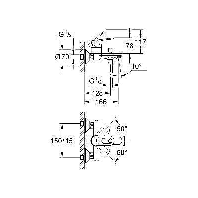 Смеситель для ванны Grohe Bauloop 23341 000 купить в интернет-магазине сантехники Sanbest