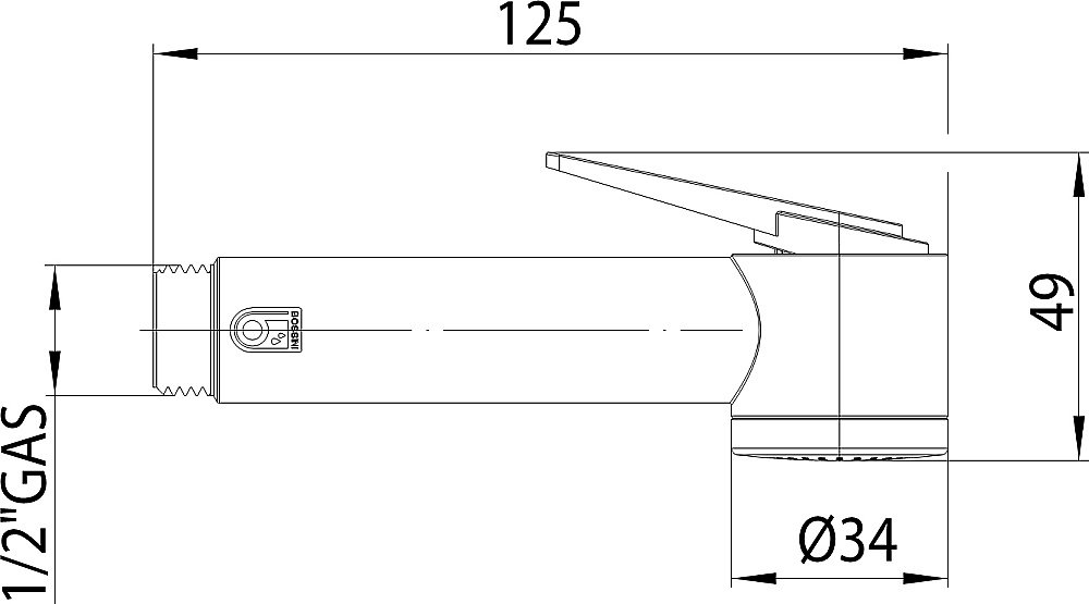 Гигиенический душ Bossini Paloma Flat B00462.030 хром купить в интернет-магазине сантехники Sanbest