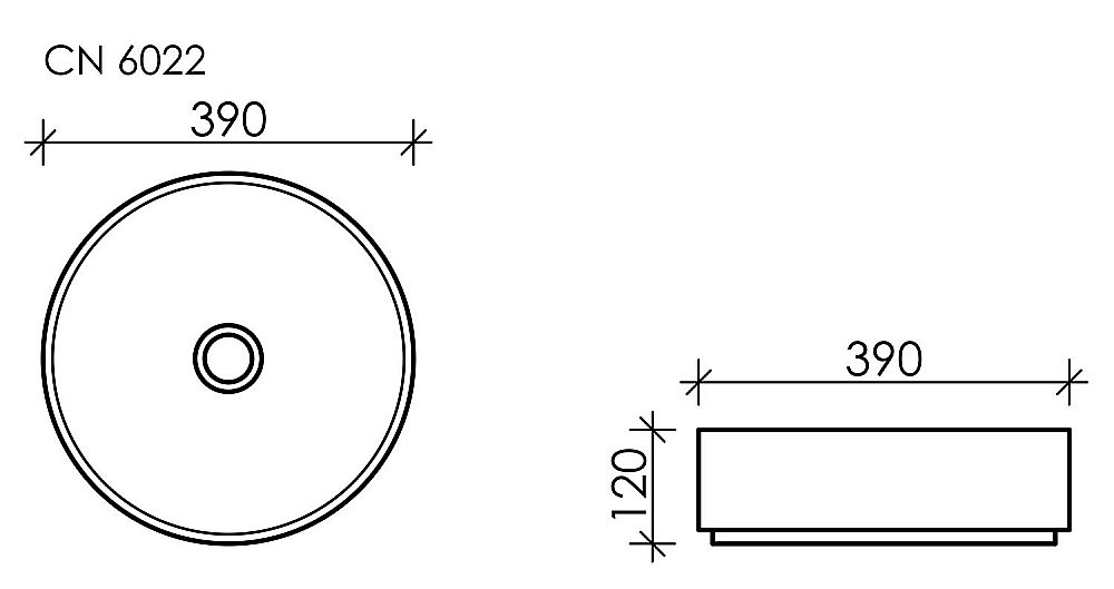 Раковина накладная Ceramica Nova Element CN6022 купить в интернет-магазине Sanbest