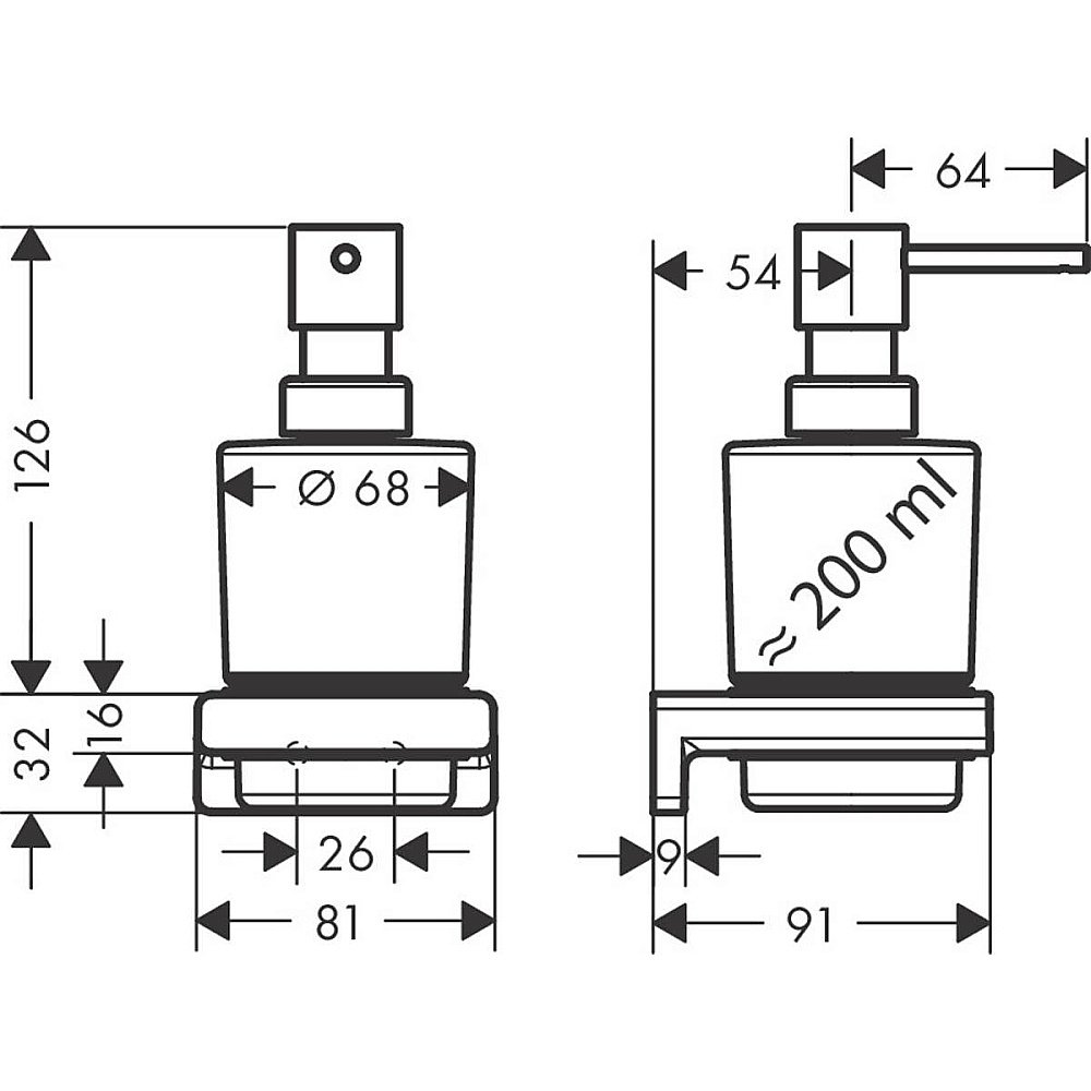Диспенсер Hansgrohe AddStoris 41745000 хром купить в интернет-магазине сантехники Sanbest