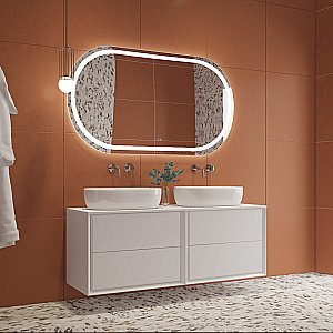 Зеркало с LED подстветкой Cezares GIUBILEO CZR-SPC-LED-TCH-WARM 140x80 в ванную от интернет-магазине сантехники Sanbest