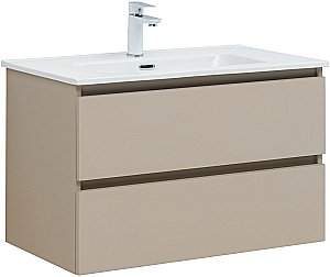 Тумба с раковиной Aquanet Вега 2.0 337943/254364 80 бежевый для ванной в интернет-магазине Sanbest