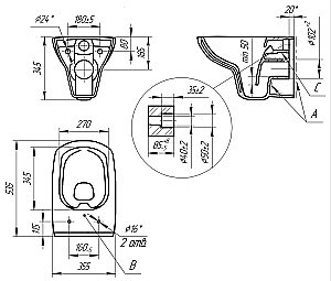 Унитаз подвесной Cersanit CARINA XL CO DPL EO slim c инсталляцией VECTOR/кнопка CORNER хром глянцевый, с крышкой микролифт, безободковый купить в интернет-магазине Sanbest